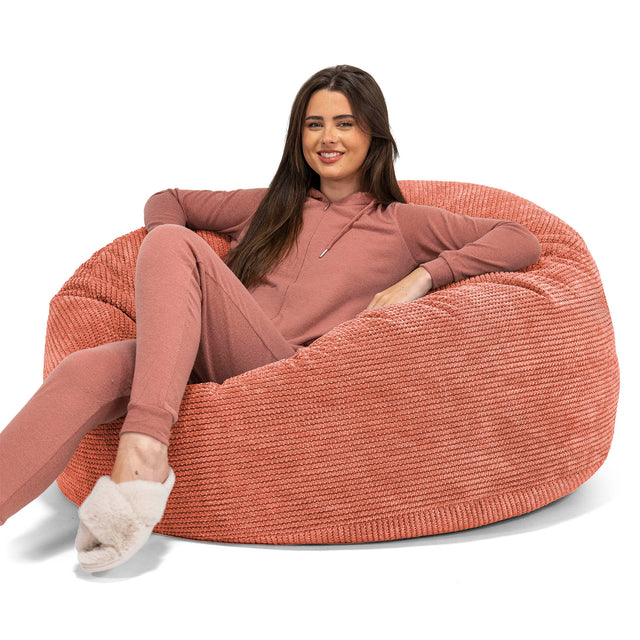 Sofa pufa Mammoth - Pom Pom Dyniowy Pomarańczowy 01