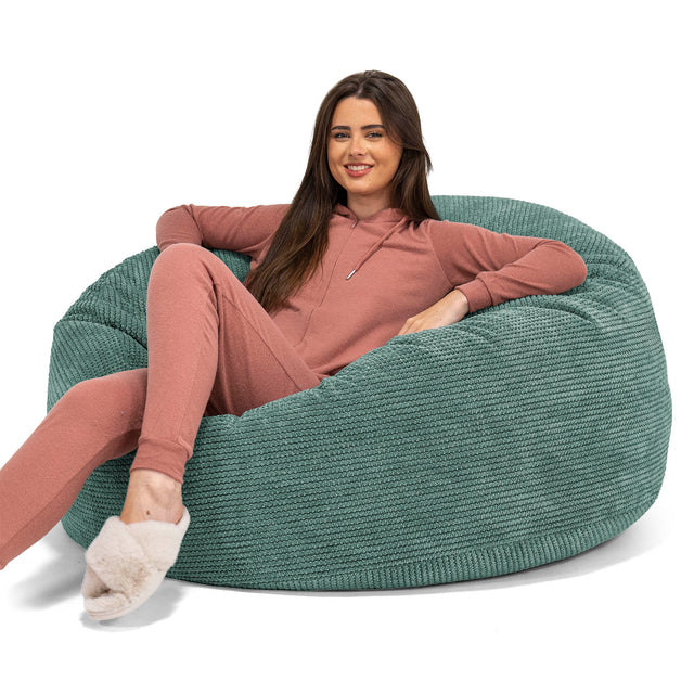 Sofa pufa Mammoth - Pom Pom Zielony Mech 01