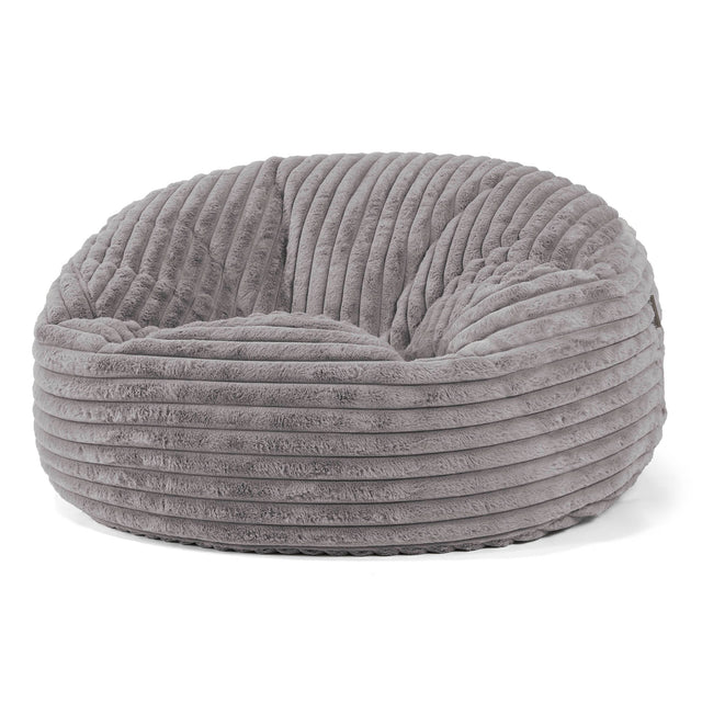 Sofa pufa Mammoth - Sztruks ultra plusz Szarość 01
