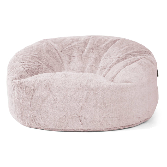 Sofa pufa Mammoth - Sztuczne futerko z królika Łosoś 01