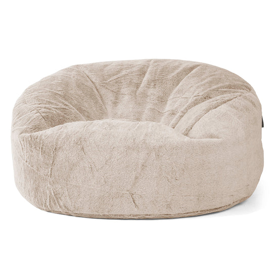 Sofa pufa Mammoth - Sztuczne futerko z królika Złoty brąz 01