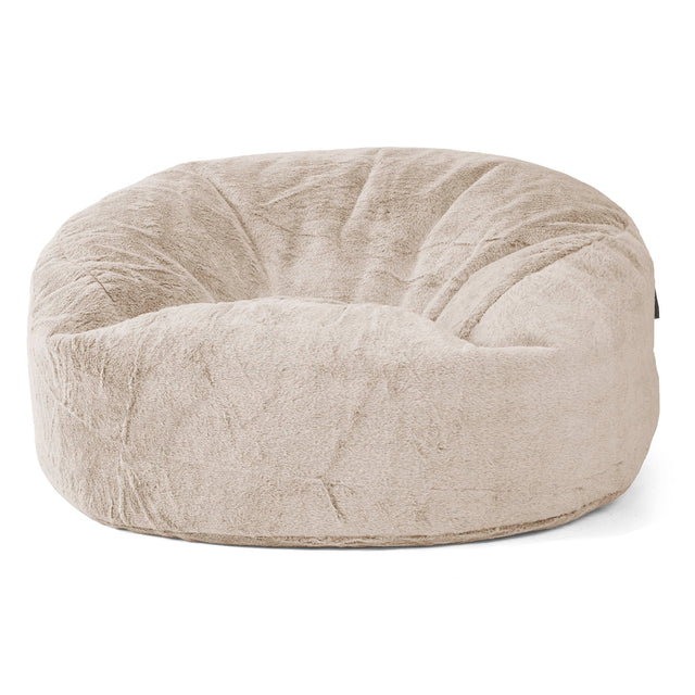 Sofa pufa Mammoth - Sztuczne futerko z królika Złoty brąz 01