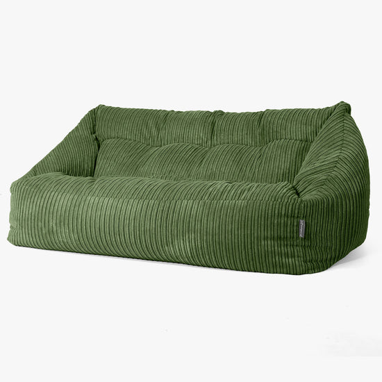 Sofa pufa Maya - Klasyczny sztruks Leśna zieleń 03