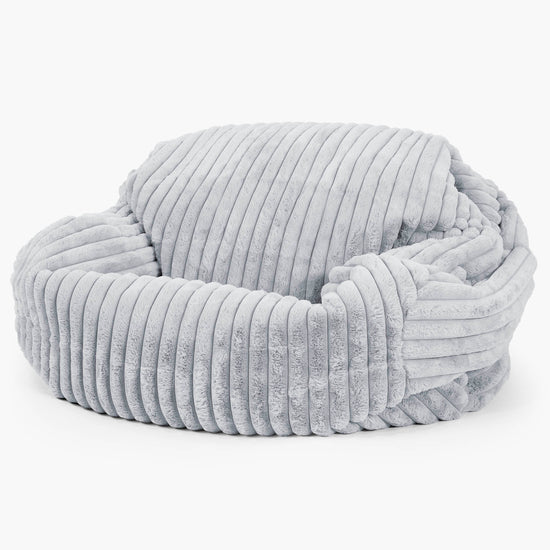 Sofa pufa Sabine - Sztruks ultra plusz Kacze jajo niebieskie 01