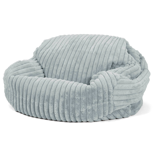Sofa pufa Sabine - Sztruks ultra plusz Kacze jajo niebieskie 01