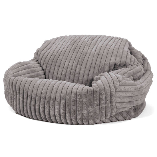 Sofa pufa Sabine - Sztruks ultra plusz Szarość 01