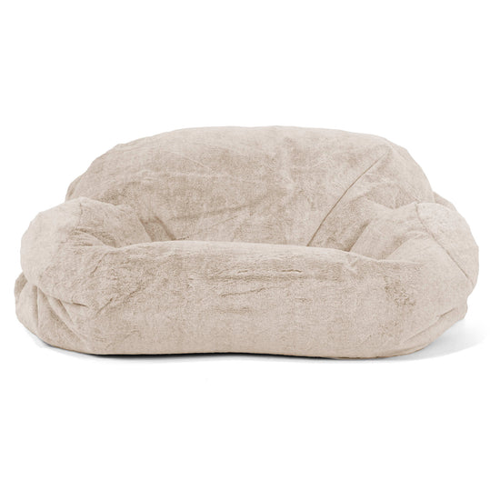 Sofa pufa Sabine - Sztuczne futerko z królika Złoty brąz 02