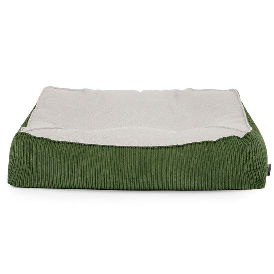 Sofa pufa Sloucher - Boucle & sztruks Leśna zieleń 02