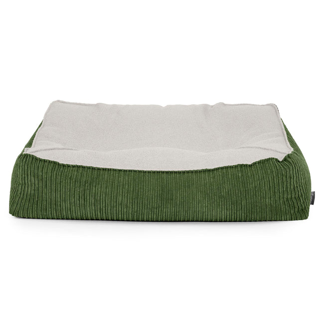 Sofa pufa Sloucher - Boucle & sztruks Leśna zieleń 02