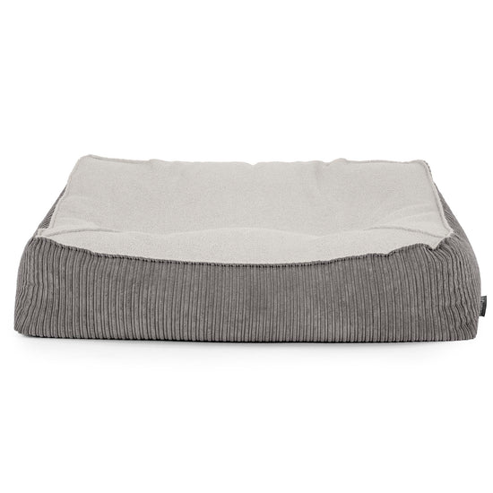 Sofa pufa Sloucher - Boucle & sztruks Grafit szarość 02