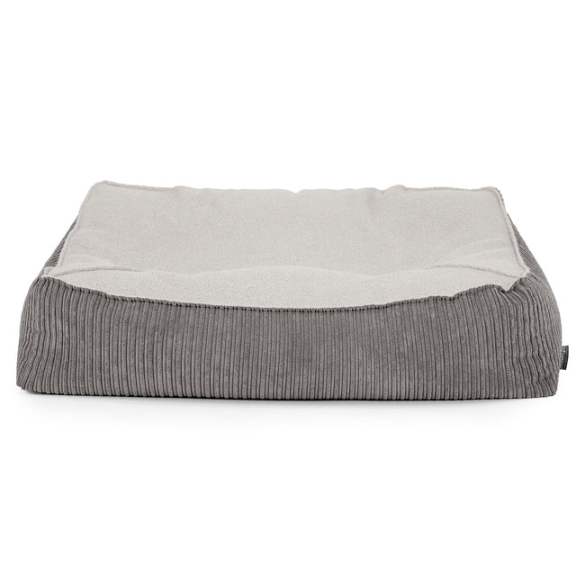 Sofa pufa Sloucher - Boucle & sztruks Grafit szarość 02