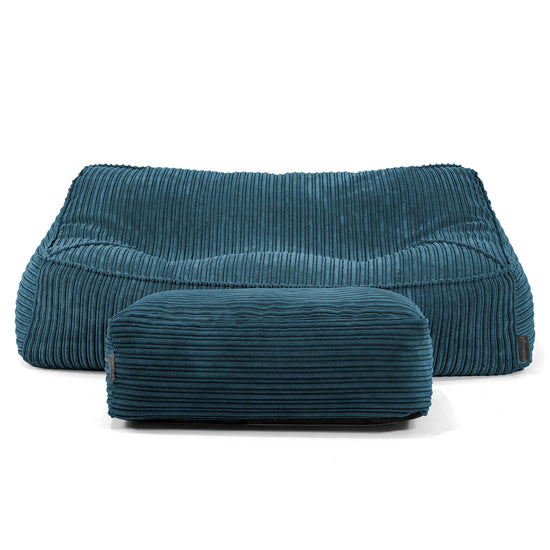Sofa pufa Sloucher - Klasyczny sztruks Granat 02