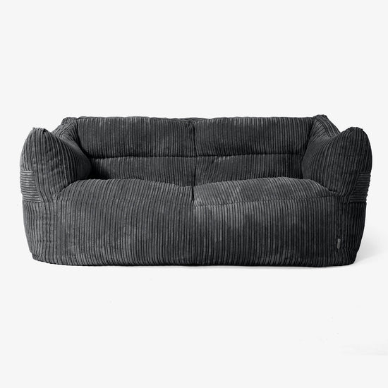 Sofa pufa Victor - Klasyczny sztruks Czerń 01