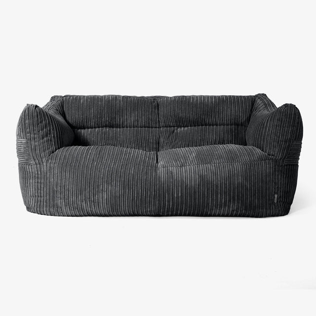 Sofa pufa Victor - Klasyczny sztruks Czerń 01