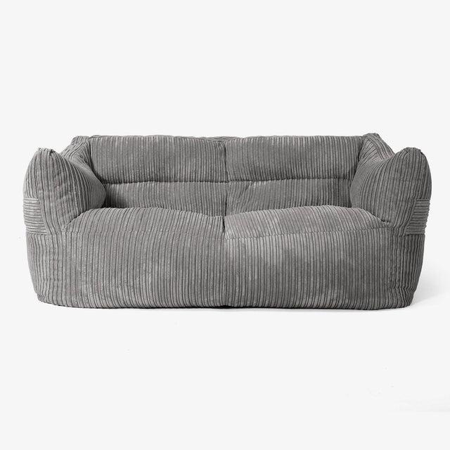 Sofa pufa Victor - Klasyczny sztruks Grafit szarość 01