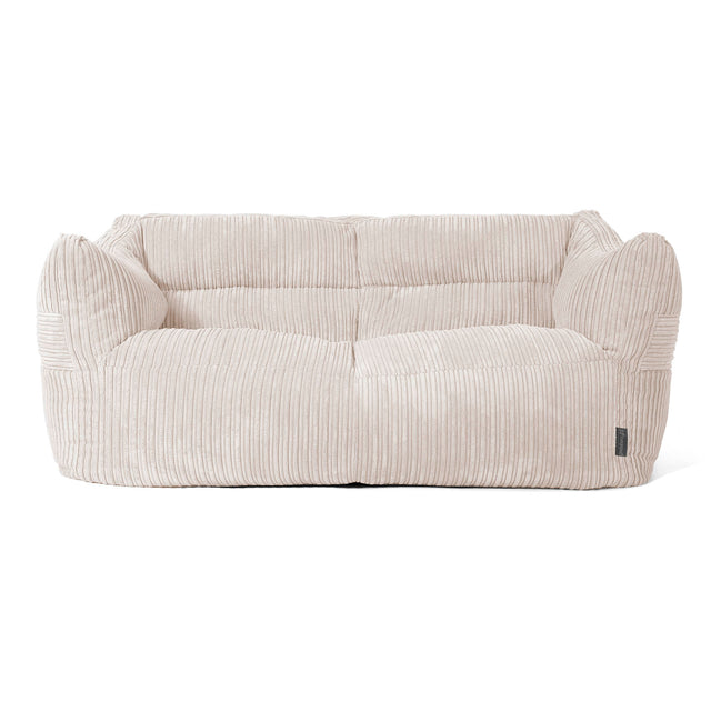 Sofa pufa Victor - Klasyczny sztruks Kość słoniowa 01