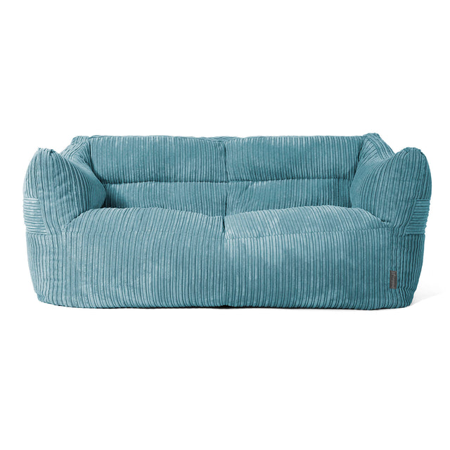 Sofa pufa Victor - Klasyczny sztruks Morski błękit 01
