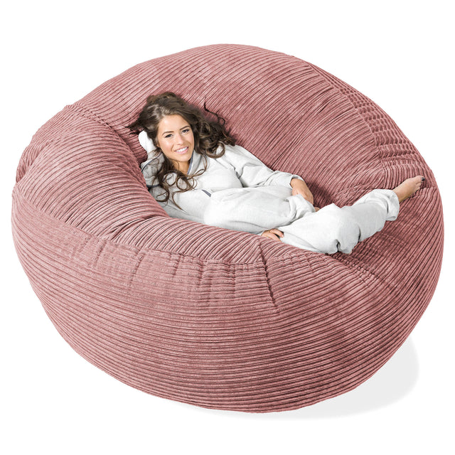 Sofa pufa XXL Mega Mammoth - Klasyczny sztruks Brzoskwinia 01
