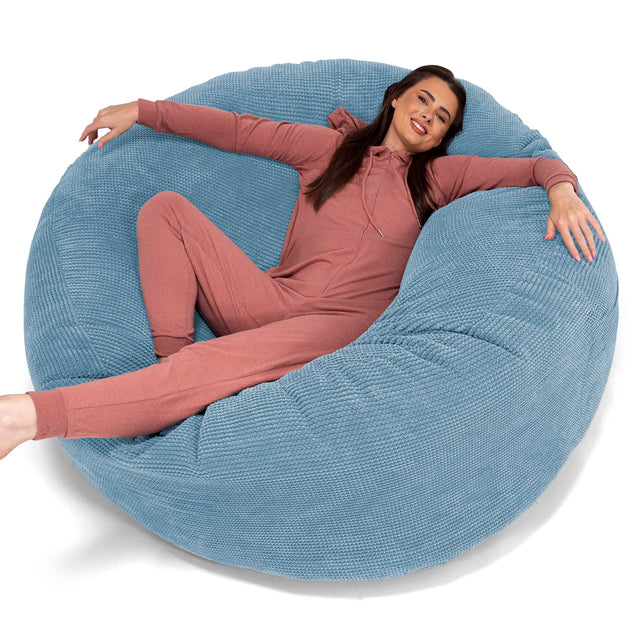 Sofa pufa XXL Mega Mammoth - Pom Pom Błękit królewski 01