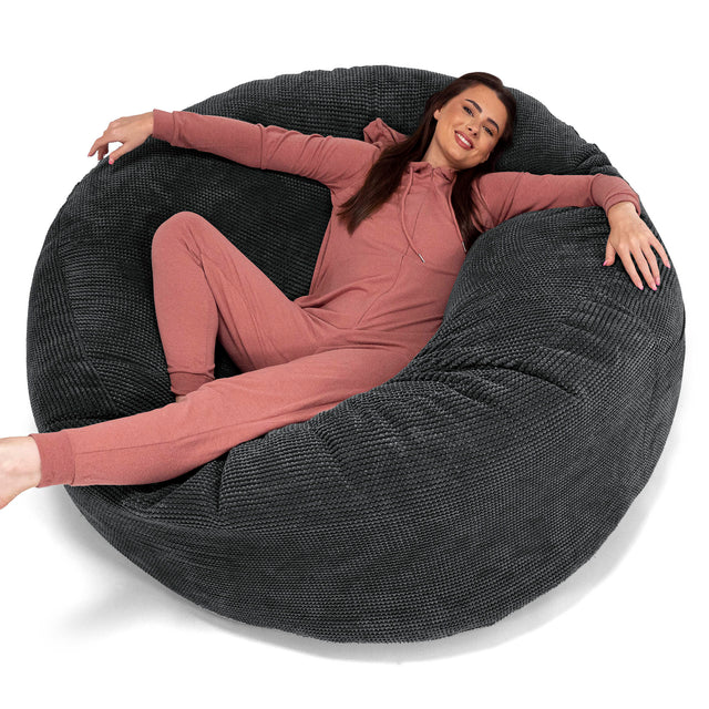 Sofa pufa XXL Mega Mammoth - Pom Pom Czerń 01