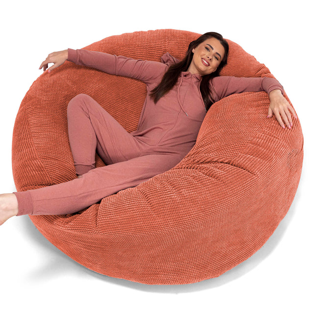 Sofa pufa XXL Mega Mammoth - Pom Pom Dyniowy Pomarańczowy 01