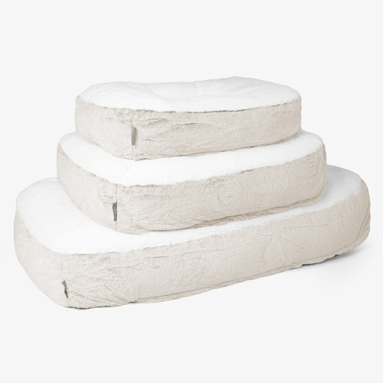 Średniej wielkości legowisko dla psów Sloucher - Sztuczne futerko z królika Biel 02