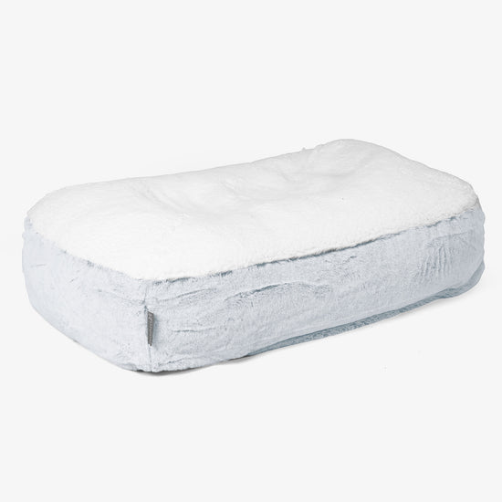 Średniej wielkości legowisko dla psów Sloucher - Sztuczne futerko z królika Popielaty 01