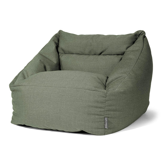 Pufa fotel Maya - Sunbrella Oliwka 01