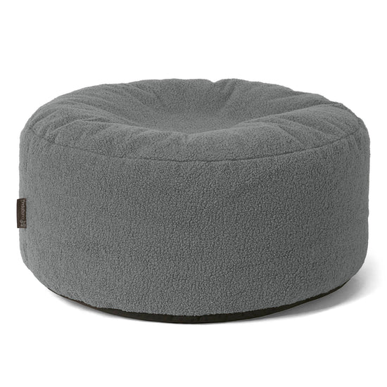 Pufa okrągła duża - Boucle Szarość 01