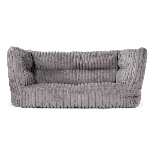 Sofa 2-osobowa pufa Louis - Sztruks ultra plusz Szarość 01