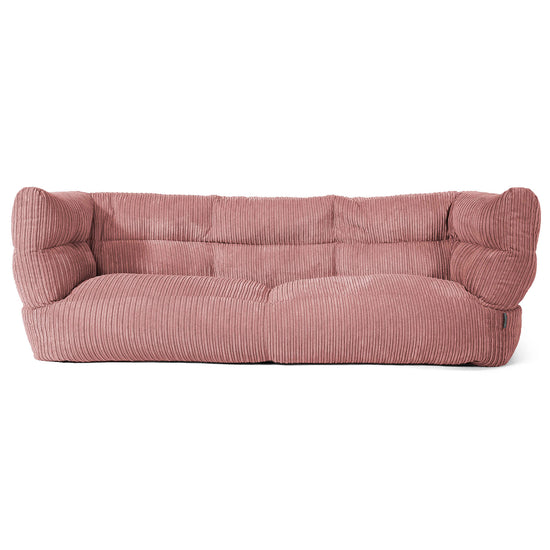 Sofa 3-osobowa pufa Louis - Klasyczny sztruks Brzoskwinia 01