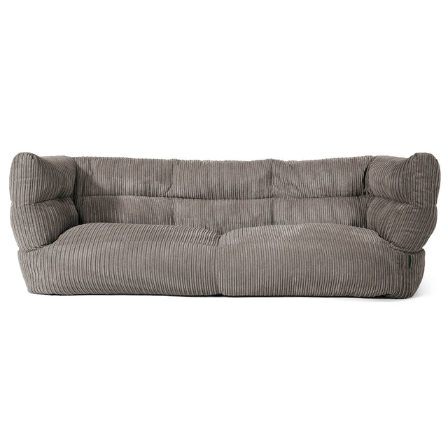 Sofa 3-osobowa pufa Louis - Klasyczny sztruks Grafit szarość 01