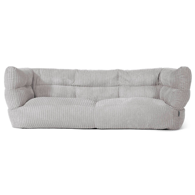Sofa 3-osobowa pufa Louis - Klasyczny sztruks Szarość delfina 01