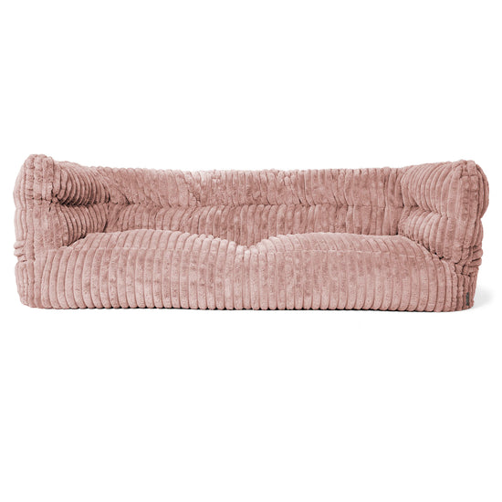 Sofa 3-osobowa pufa Louis - Sztruks ultra plusz Łosoś 01