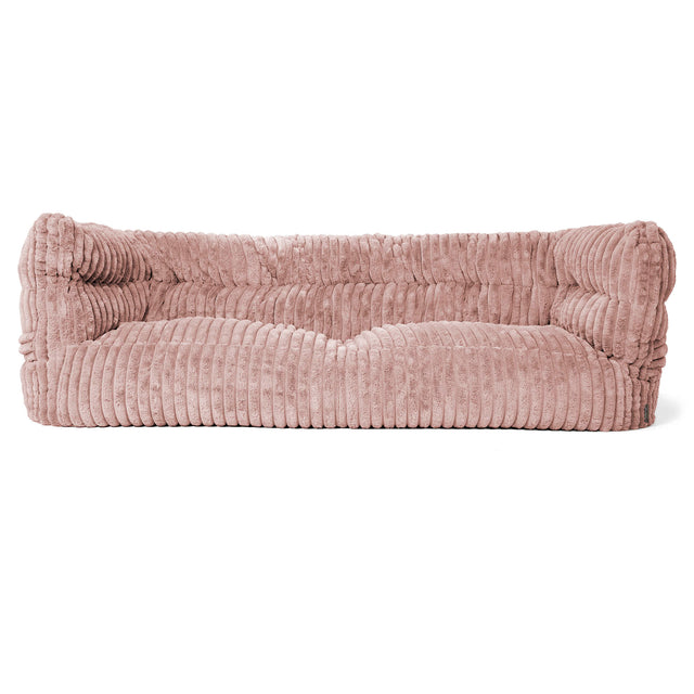 Sofa 3-osobowa pufa Louis - Sztruks ultra plusz Łosoś 01