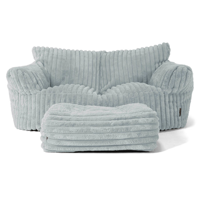 Sofa pufa Josephine - Sztruks ultra plusz Kacze jajo niebieskie 02