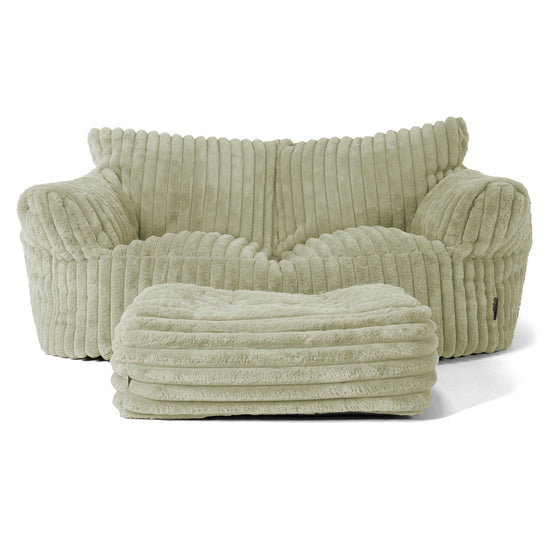 Sofa pufa Josephine - Sztruks ultra plusz Szałwiowy zielony 02