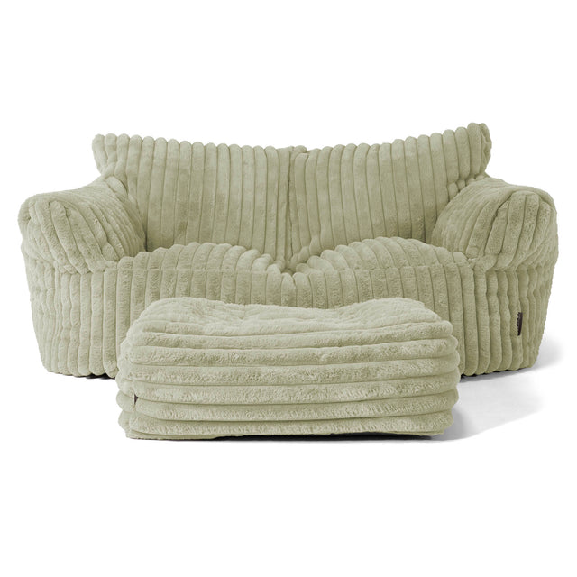 Sofa pufa Josephine - Sztruks ultra plusz Szałwiowy zielony 02