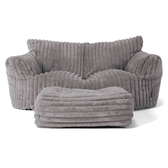 Sofa pufa Josephine - Sztruks ultra plusz Szarość 02