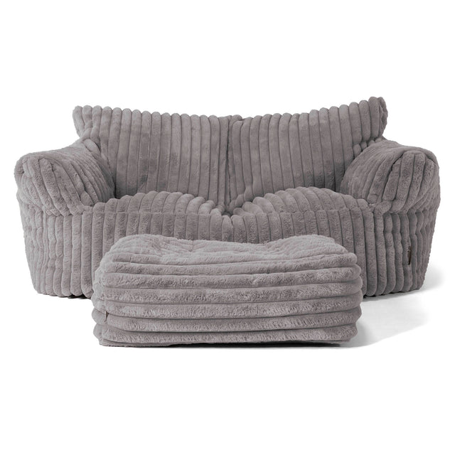 Sofa pufa Josephine - Sztruks ultra plusz Szarość 02