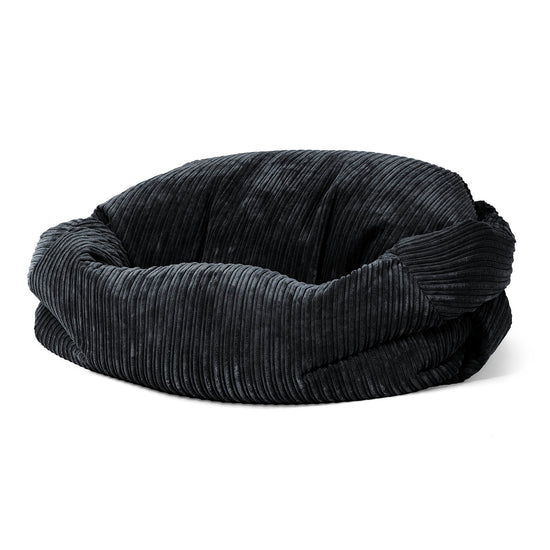 Sofa pufa Sabine - Klasyczny sztruks Czerń 01