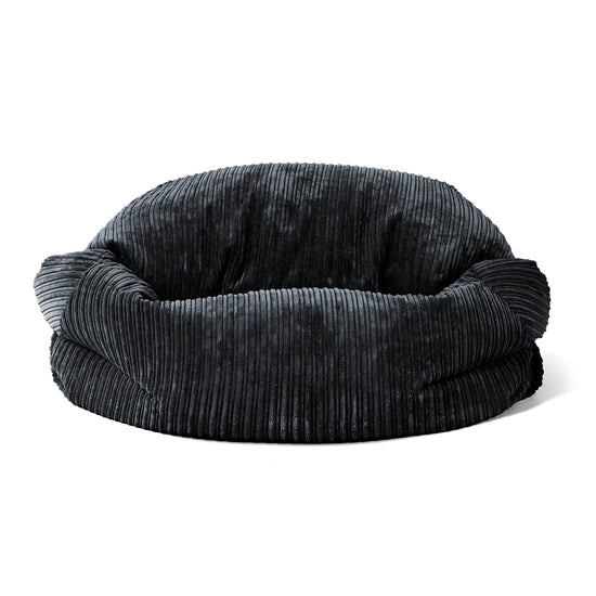 Sofa pufa Sabine - Klasyczny sztruks Czerń 02