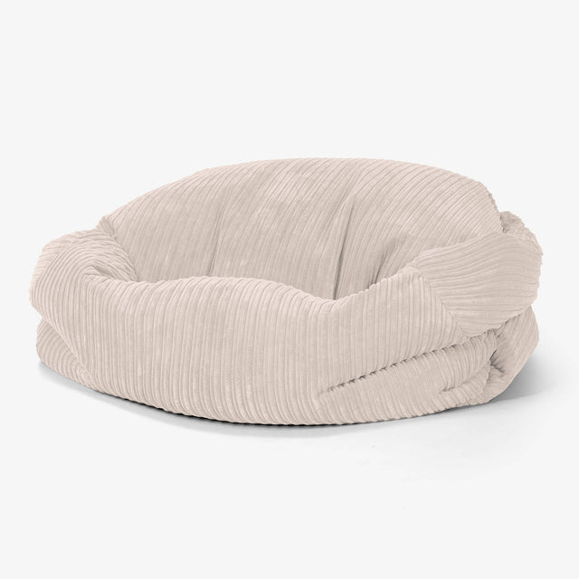 Sofa pufa Sabine - Klasyczny sztruks Kość słoniowa 01