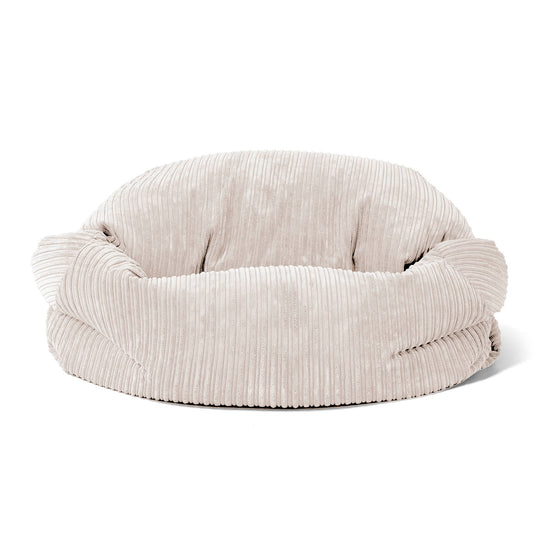 Sofa pufa Sabine - Klasyczny sztruks Kość słoniowa 02