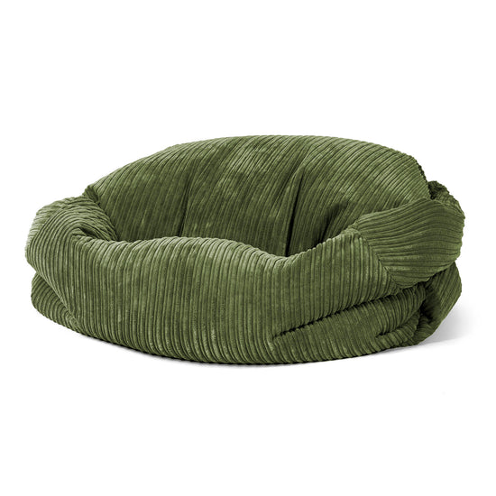 Sofa pufa Sabine - Klasyczny sztruks Leśna zieleń 01