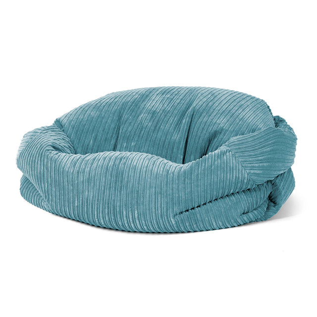 Sofa pufa Sabine - Klasyczny sztruks Morski błękit 01