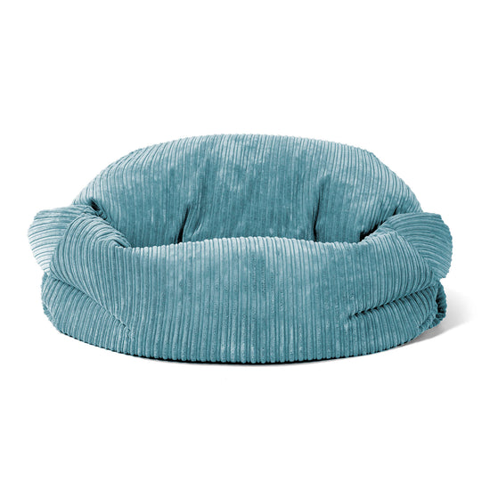 Sofa pufa Sabine - Klasyczny sztruks Morski błękit 02