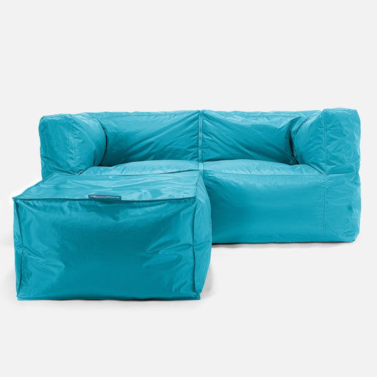 Sofa 2-osobowa modułowa pufa - SmartCanvas™ Akwamaryna 02