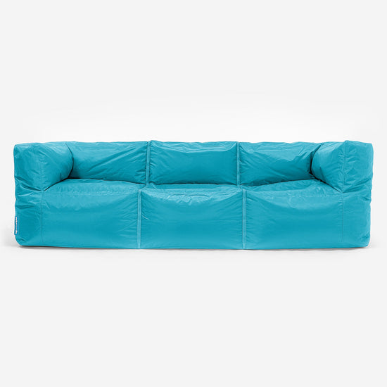 Sofa 3-osobowa modułowa pufa - SmartCanvas™ Akwamaryna 01