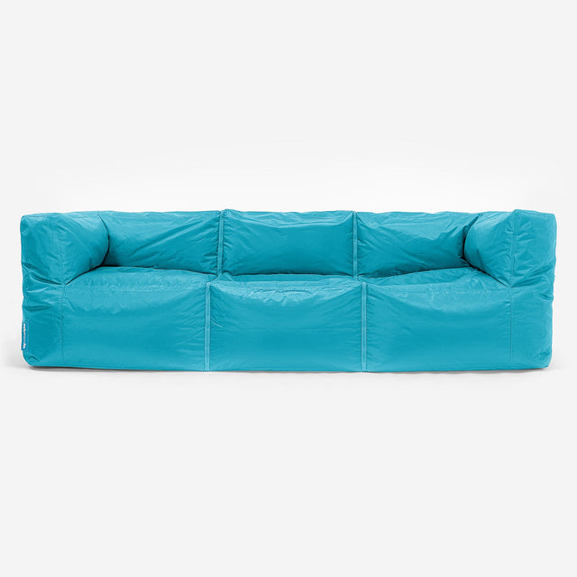 Sofa 3-osobowa modułowa pufa - SmartCanvas™ Akwamaryna 01
